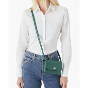 Kate Spade Brynn Flap Crossbody Deep Jade Green K4804 $239 MSRP